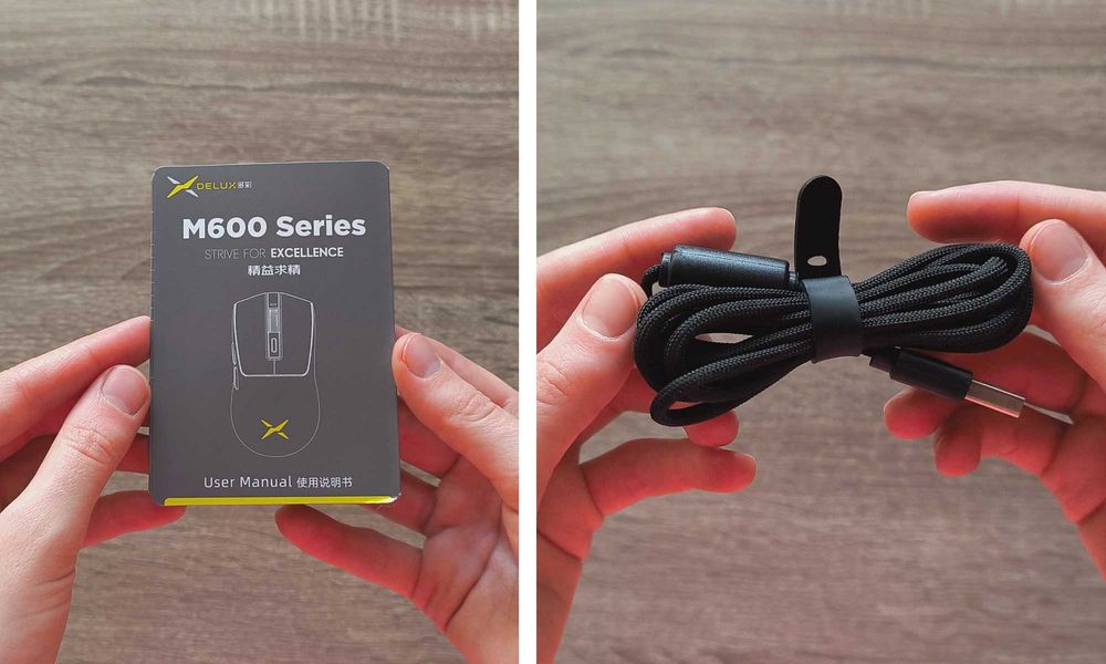 Ігрова бездротова мишка Delux M600 PAW3311 - 1000Hz, 12000 DPI