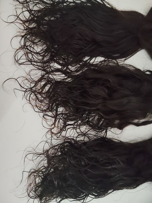 Cabelo indiano, encaracolado usado humano uma vez.300 g