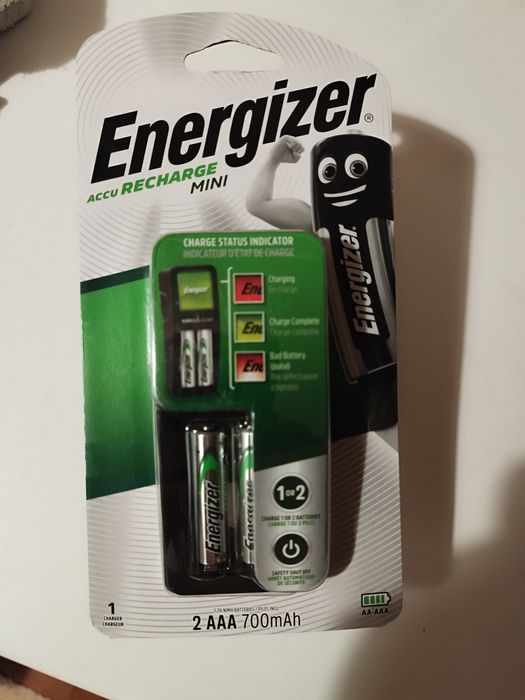 Carregador Energizar NOVO accu Recharge Mini 2AAA 700mAh