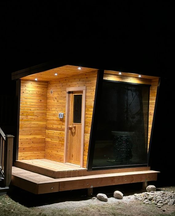 Sauna ogrodowa premium  2,3x3,2m Panorama Piec JBL  raty Leasing