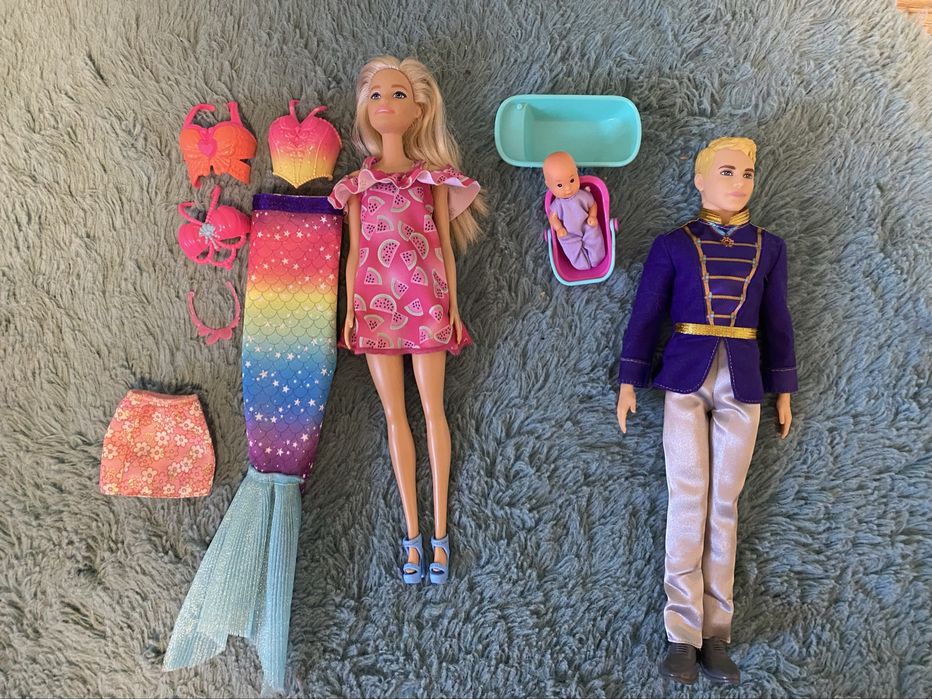 Barbie i Ken Mattell plus dziecko rodzina