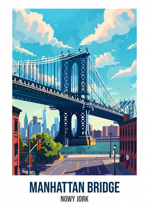 Plakat 13x18cm Manhattan Bridge