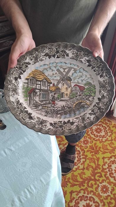 Ceramic Platter Set Featuring Landscape Scenes429755173375856641