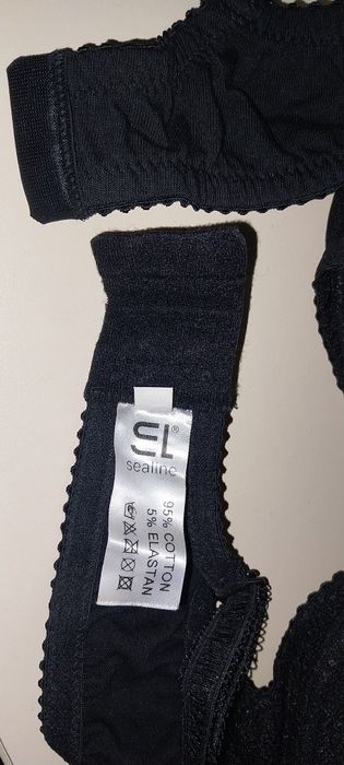 Новий 80А Пушап 95% Бавовна SEALINE чорний бюстгальтер, знімні бретелі