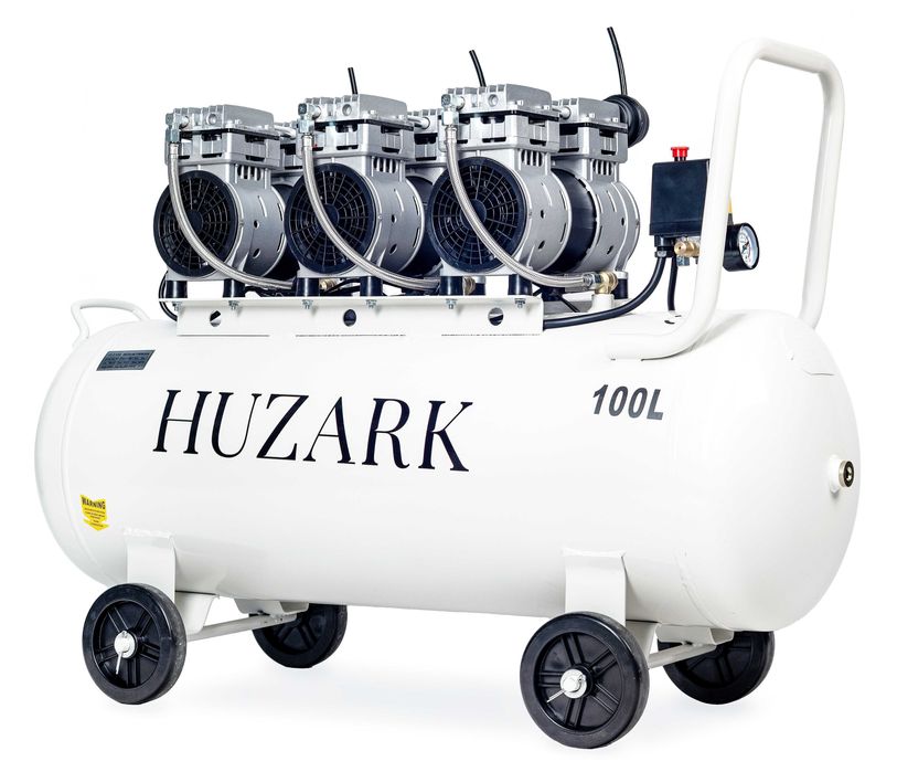 Profesjonalny Kompresor bezolejowy sprężarka 100L 8bar 396l/min