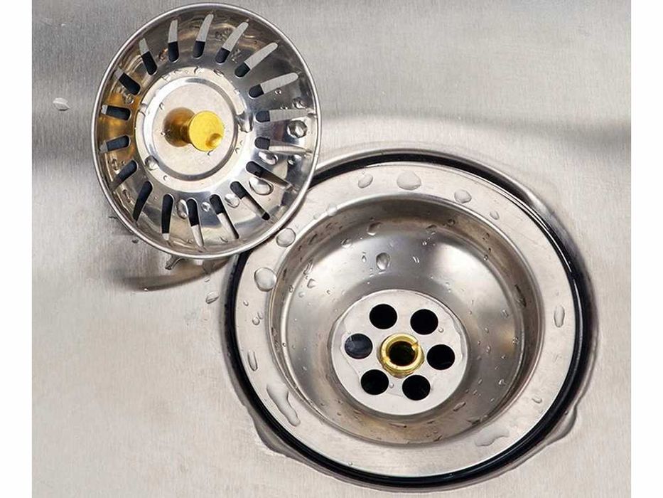 Korek METALOWY DO ZLEWU Zlewozmywaka Sitko Duże KOSZYK Zatyczka SUPER