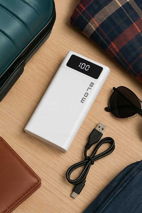 Powerbank 20000 mAh 22,5W QC PD szybki bezpieczny pojemny biały USB-C