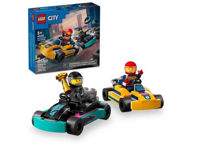 Klocki LEGO CITY 60400 Gokarty I Kierowcy Wyścigowi Nowe Poznań