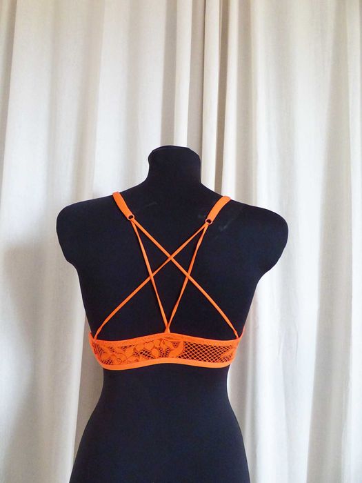 Pomarańczowy stanik koronkowy Undiz