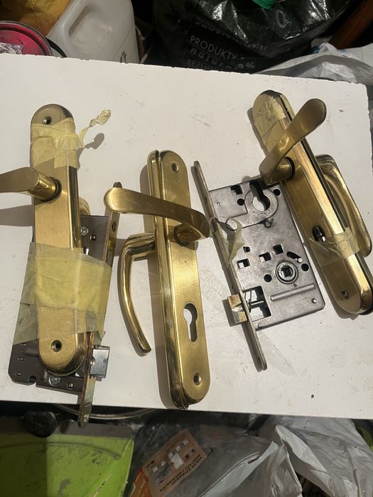 Klamki mosiezne używane