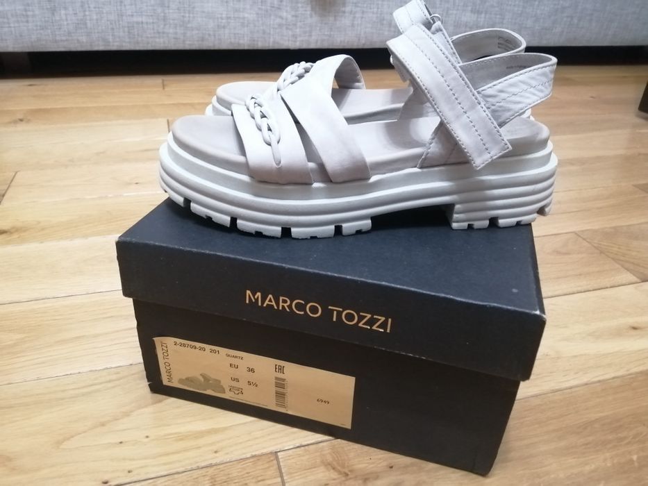 Marco Tozzi Sandały platforma skóra 36 22,5cm