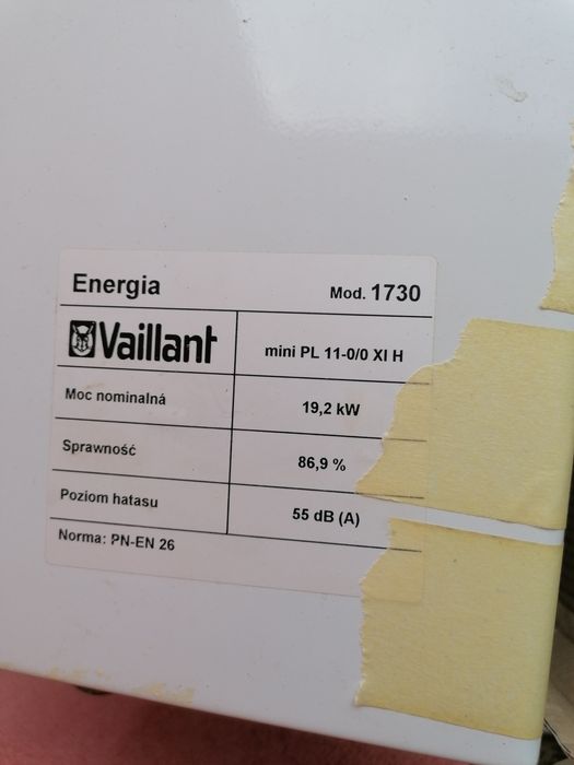 Piecyk łazienkowy  gazowy  Vaillant z Wyświetlaczem Temp. Wody