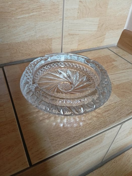 Popielniczka kryształowa prl