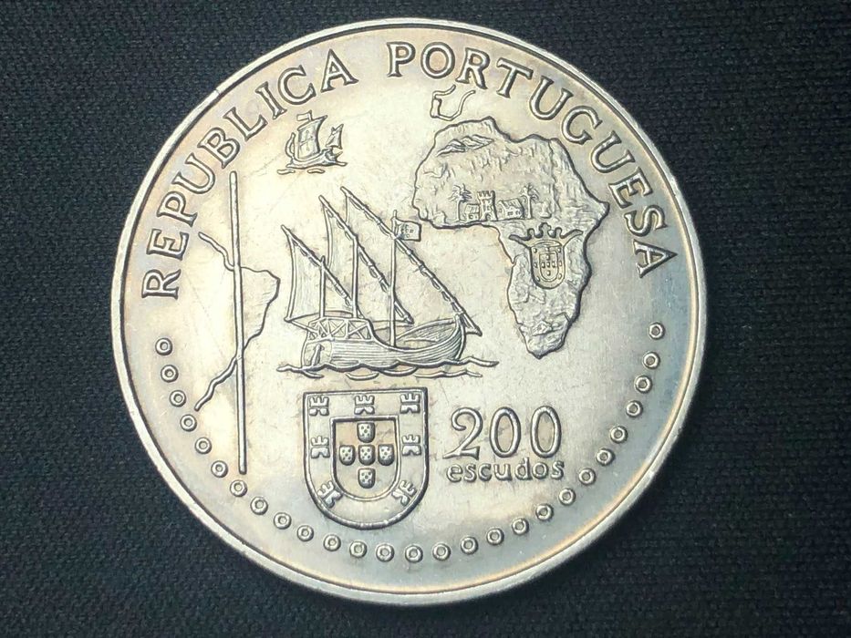 Portugal 1994 - 200 Escudos Cuproniquel - V Série dos Descobrimentos – Dividindo Terras e Mares - Tratado de Tordesilhas