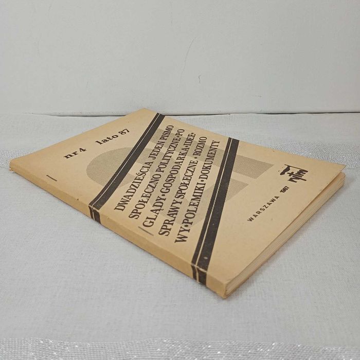 Dwadzieścia Jeden. #4 lato 1987. Pismo społeczno-polityczne, skupiając