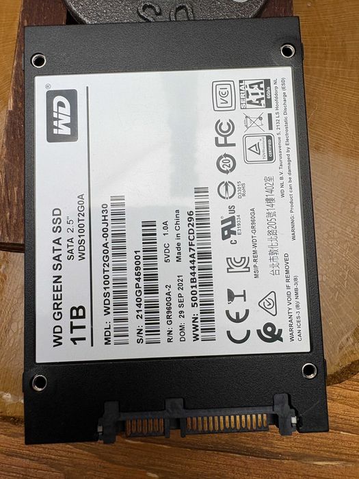 Dysk SSD WD Green 1TB SATA III 2,5 cala WDS100T2G0A
