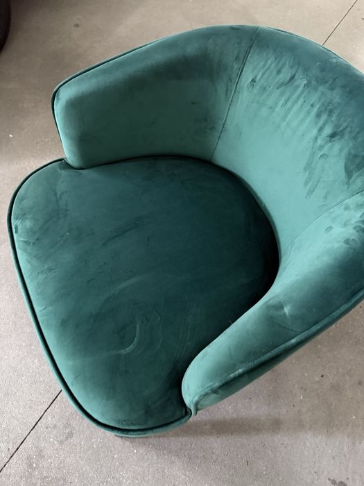 Poltrona veludo verde esmeralda