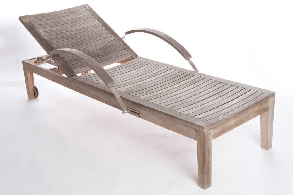 Espreguiçadeira madeira Teka c/ colchão