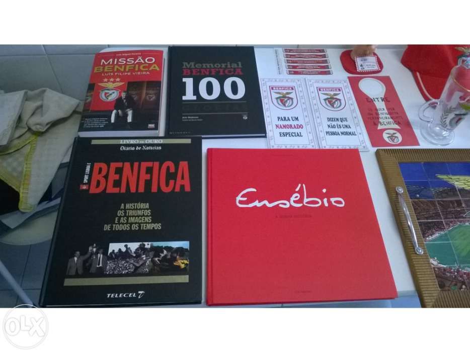 Varios objetos do sport lisboa e benfica