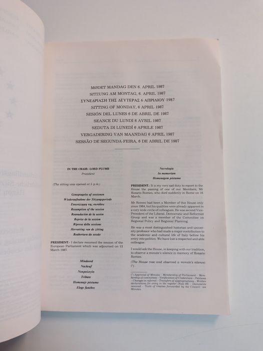 Relato integral das sessões  / Volleding verslag der vergaderingen