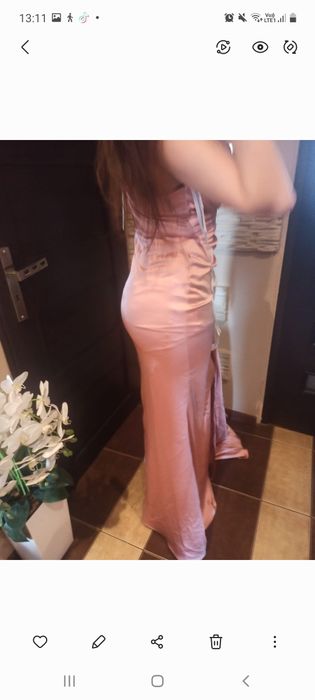 Sukienka satynowa nowa wesele ślub sylwester andrzejki