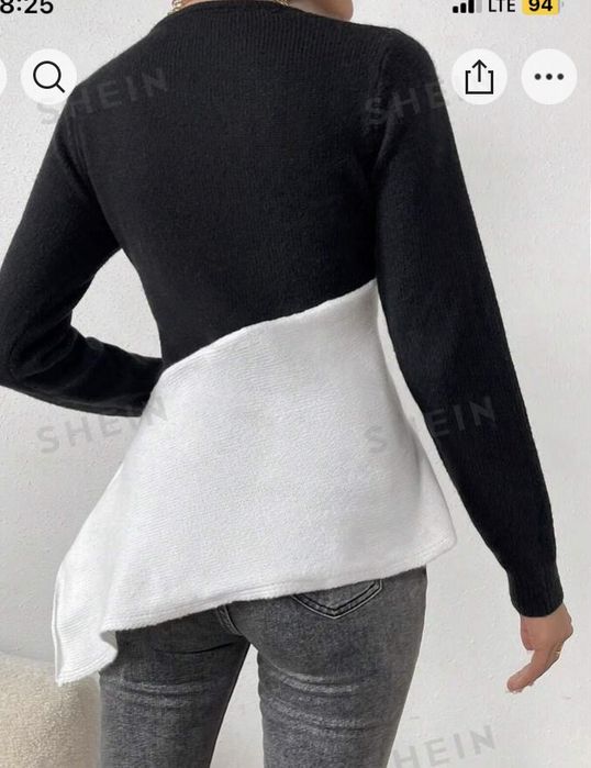 Asymetryczny sweterek