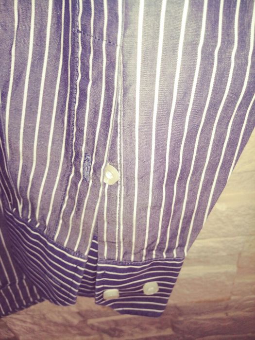 Koszula niebieska białe paski L/XL