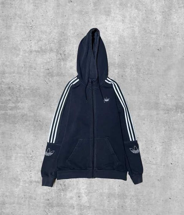 bluza adidas rozpinana hoodie zip originals czarna S