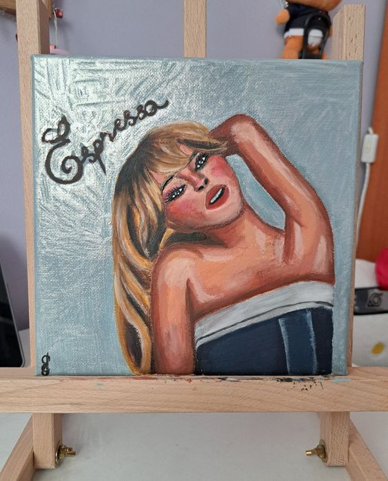 Sabrina carpenter obraz espresso sabrina painting short n' sweet