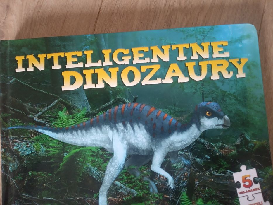 książka inteligentne dinozaury, puzzle