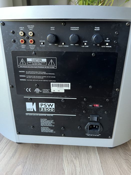 Subwoofer KEF PSW 2500