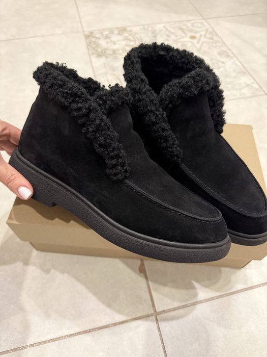 Лоферы  в стиле LP зимние с мехом тедди