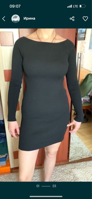 Продам чорну сукню в рубчик Primark