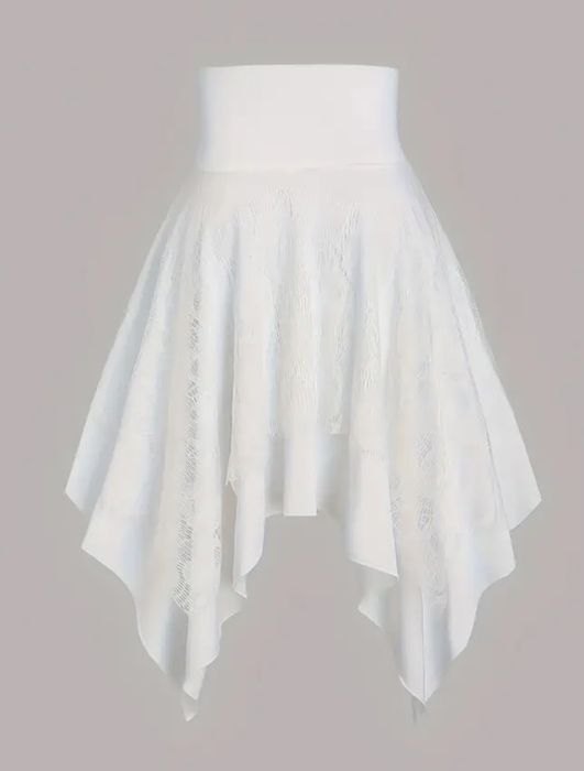 Довга біла готична спідниця | розмір S