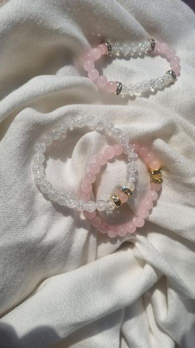 Браслет з рожевим кварцом