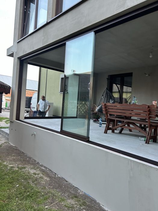 System przesuwny szkło , sciany szklane