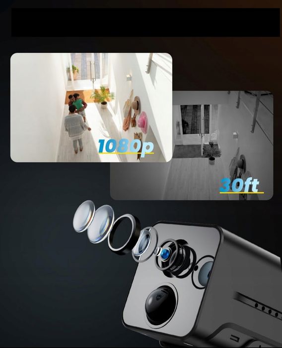 IEGEEK Kamera Wewnętrzna Bezprzewodowa z Akumulatorem i Nocnym Widzeni