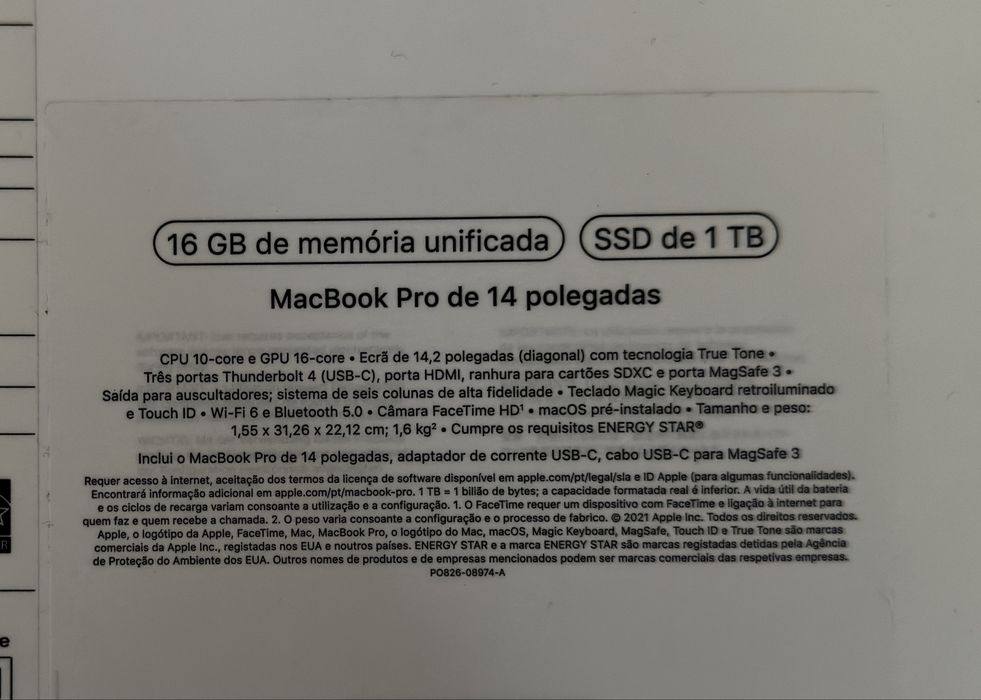 Apple MacBook Pro 14-inch (M1 Pro, 2021) - Como Novo