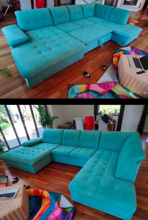 Kanapa/narożnik turkusowy