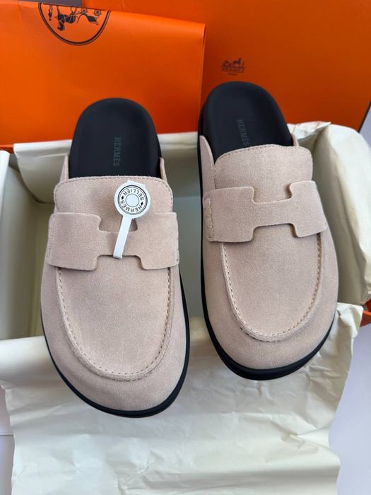 Сабо мюлі клоги ерме мюли бренд ермес шлепки балетки туфли