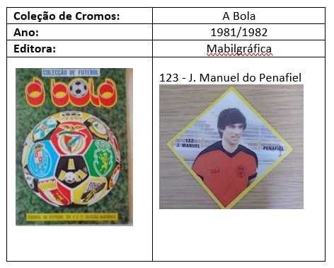 Coleção antiga de cromos de futebol "A Bola"