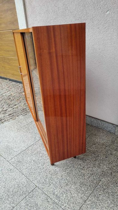 Biblioteczka Witryna Design PRL Lata 70 Violetta wysoki połysk