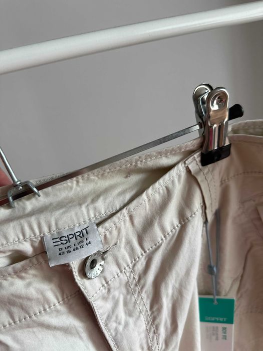 Spodnie bojówki damskie 3/4 rybaczki letnie 42XL beżowe ESPRIT SPG0019