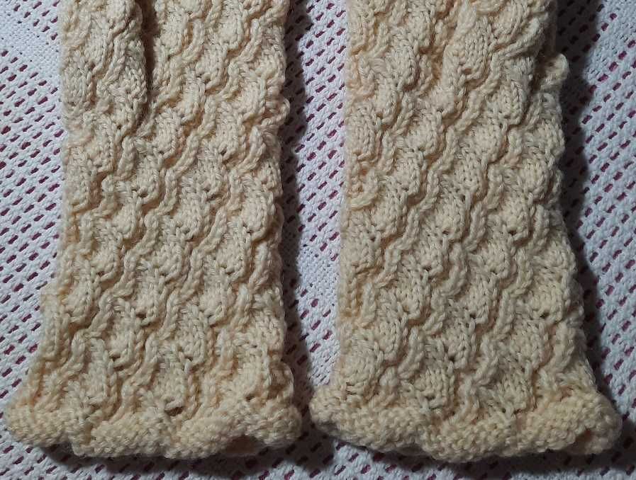 100% Wełna Hand made wełniane piękne rękawiczki z jednym palcem wełna