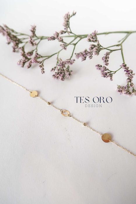 Złoty łańcuszek celebrytka | Próba złota 585