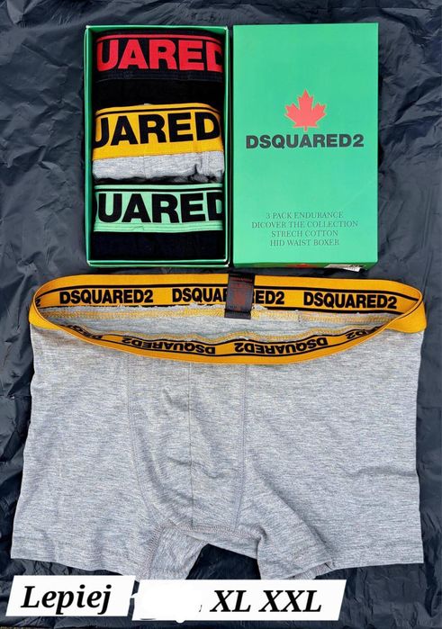 Męska bielizna 3pak Dsquared2 kolory bokserki premium M-XXL