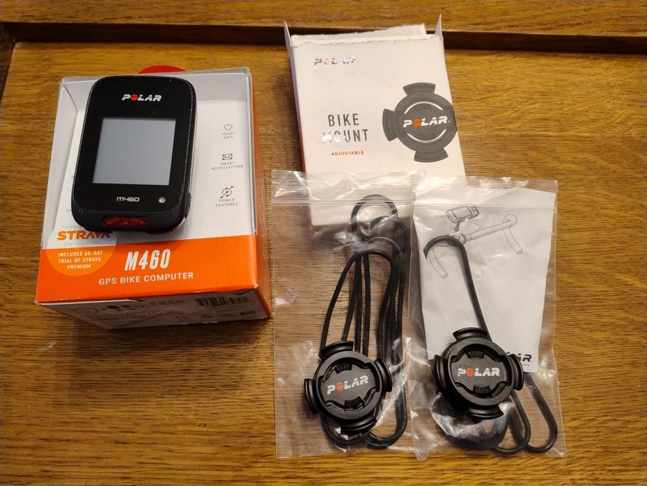 Licznik komputer rowerowy Polar M460 + 2 uchwyty