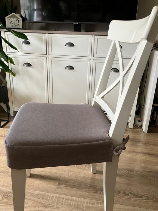 Krzesła Ikea Ingolf białe drewniane 6 sztuk