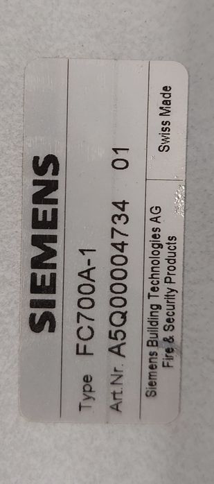 Centralka/centrala p.poż/przeciwpożarowa SIMENS fc700a-1 z drukarką
