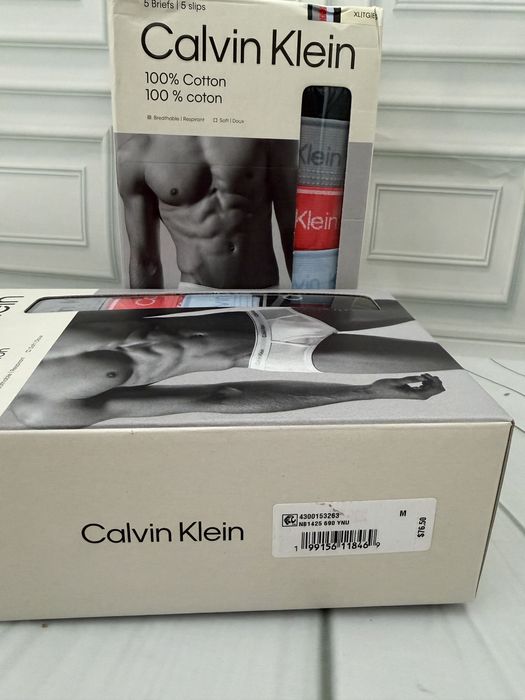 Набір чоловічі труси сліпи Calvin Klein пак з 5 штук чорні